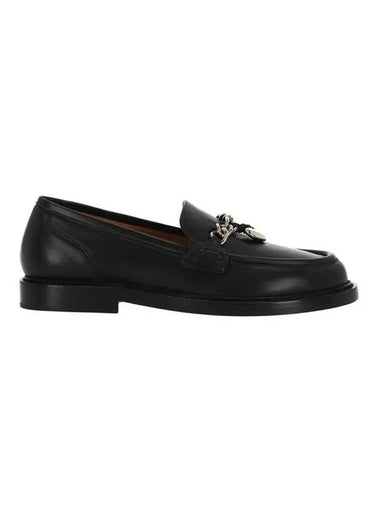 Ninna Chain Leather Loafers Black - CHLOE - BALAAN 1