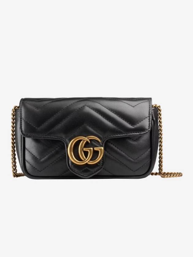 GG Marmont Matelasse Leather Super Mini Bag Black - GUCCI - BALAAN 2