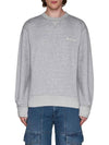 Mikis Embroidery Logo Sweatshirt Grey - ISABEL MARANT - BALAAN 3