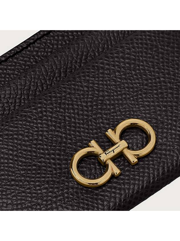 Gancini Card Wallet Black - SALVATORE FERRAGAMO - BALAAN 7