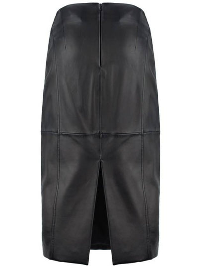 Max Mara Black Leather Skirt - MAX MARA - BALAAN 2