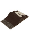 Lecharpe Fringe Logo Virgin Wool Muffler Brown - JACQUEMUS - BALAAN 3