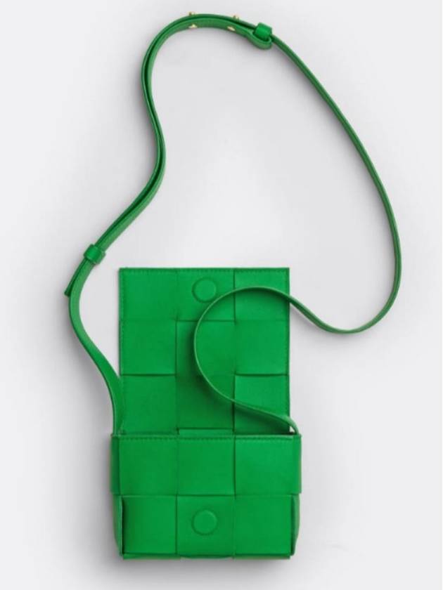 Intrecciato Cassette Small Cross Bag Green - BOTTEGA VENETA - BALAAN 4