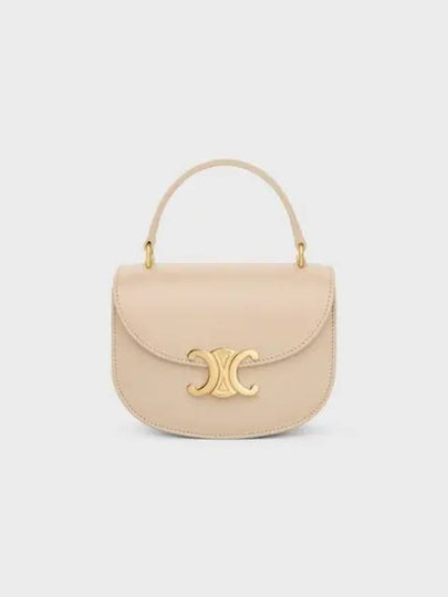 Besace Clea Triomphe Small Shiny Calfskin Tote Bag Nude - CELINE - BALAAN 2