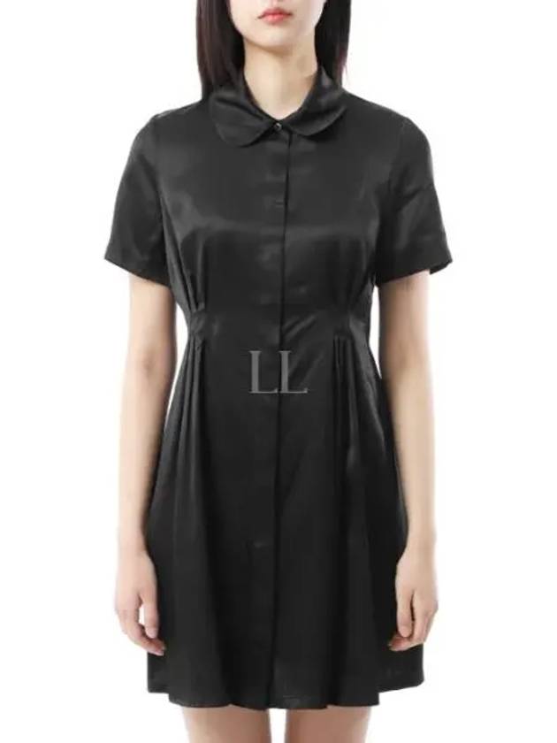 Lilou Peter Pan Collar Midi Dress Black - A.P.C. - BALAAN 2