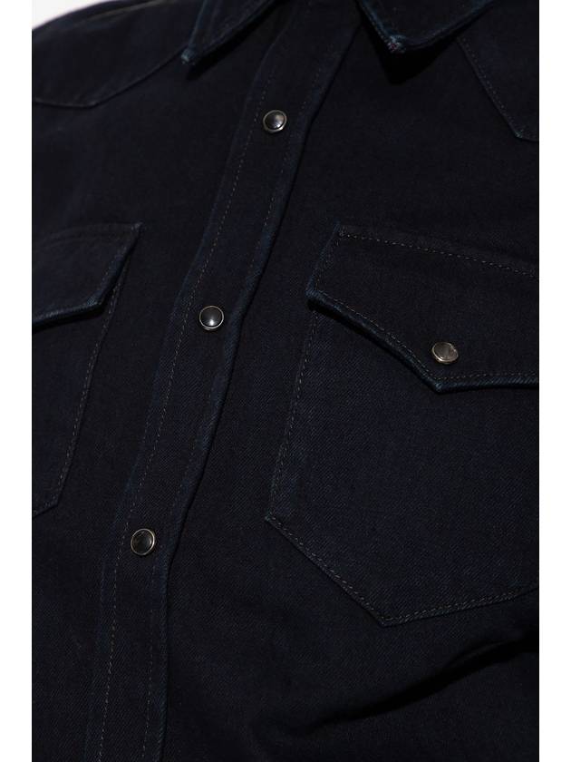 Acne Studios Denim Shirt, Women's, Navy Blue - ACNE STUDIOS - BALAAN 5