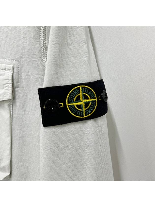 Kids Logo Patch Pocket Sweatshirt Grey - STONE ISLAND - BALAAN 5