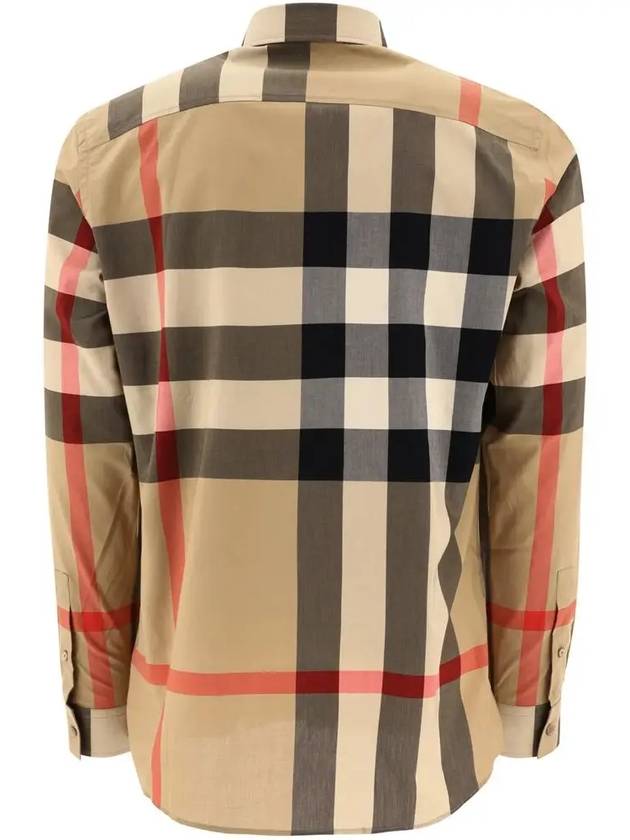 Check Cotton Long Sleeve Shirt Archive Beige - BURBERRY - BALAAN 4