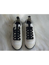 Mixed Fibers Sneakers Velvet Calfskin Silver Ivory - CHANEL - BALAAN 2