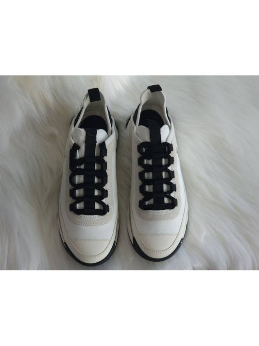 Mixed Fibers Sneakers Velvet Calfskin Silver Ivory - CHANEL - BALAAN 2