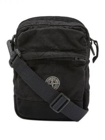 Lino Nylon Tela-TC Cross Bag Black - STONE ISLAND - BALAAN 1