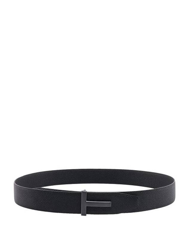 Men's Logo Reversible Leather Belt Black - TOM FORD - BALAAN 2