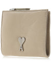 Heart Logo Half Wallet Beige - AMI - BALAAN 3