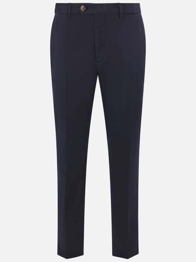 Tapered Chino Cotton Straight Pants Navy - BRUNELLO CUCINELLI - BALAAN 2