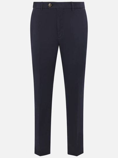 Tapered Chino Cotton Straight Pants Navy - BRUNELLO CUCINELLI - BALAAN 2