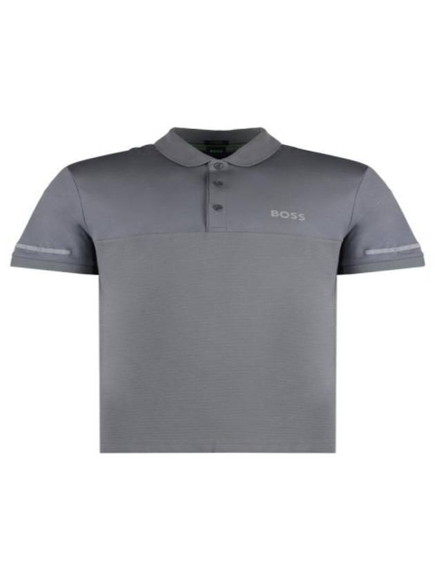 Logo Print Polo Shirt Grey - HUGO BOSS - BALAAN 2