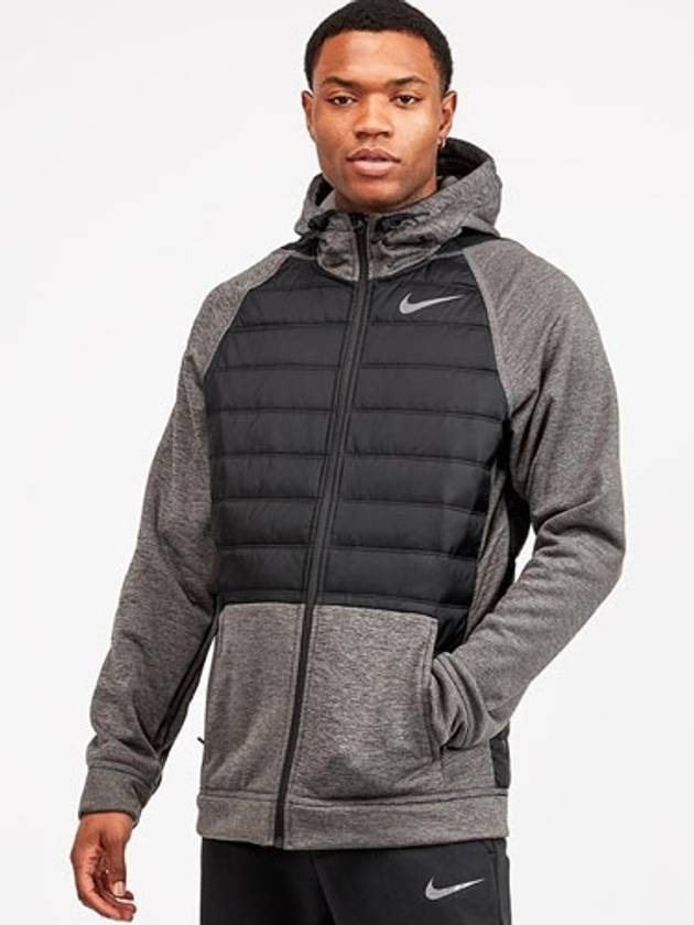 01BV6298071Therma full zip up training jacketblack gray - NIKE - BALAAN 1