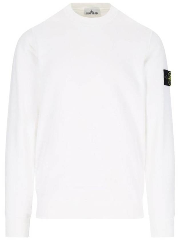 Wappen Patch Garment Dyed Sweatshirt White - STONE ISLAND - BALAAN 1