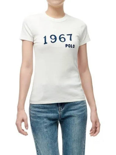 W 1967 Logo Rib Tee White - POLO RALPH LAUREN - BALAAN 1