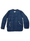 Shearling Quilted Down Padding Navy - JIL SANDER - BALAAN 2