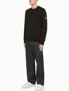 Wappen Patch Crew Neck Sweatshirt Black - STONE ISLAND - BALAAN 6