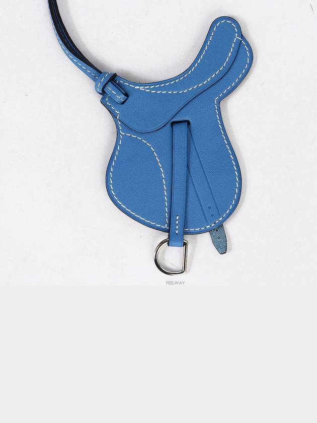 Cell Paddock Bag Charm Bleu de Gallis 73218 - HERMES - BALAAN 4