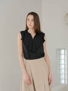 Flared Blouse Black - YOUNESS - BALAAN 3