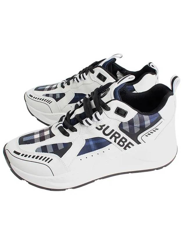 Check Panel Low Top Sneakers White - BURBERRY - BALAAN 9