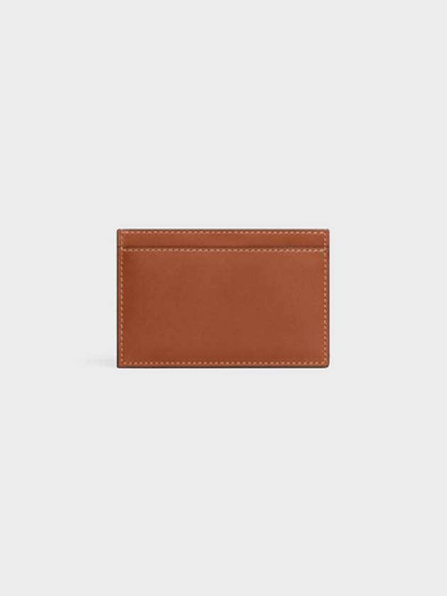 Triomphe Embossed Natural Calfskin Card Wallet Tan - CELINE - BALAAN 4