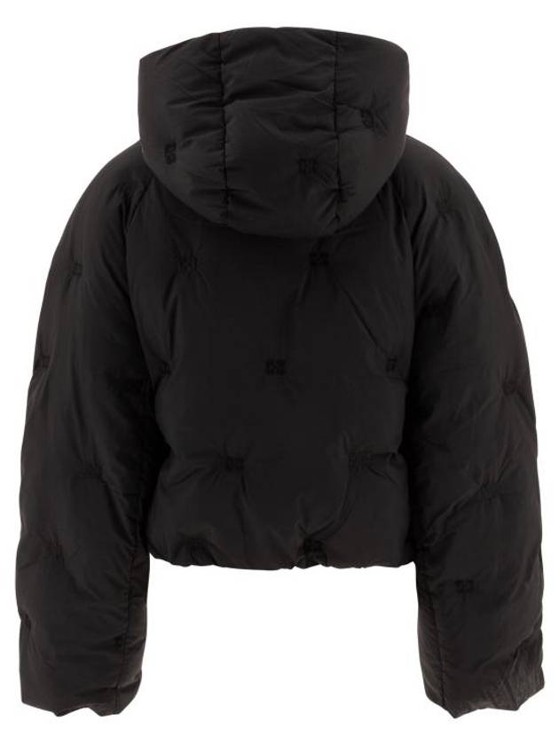 Nylon Tech Puffer Short Padding Black - GANNI - BALAAN 3