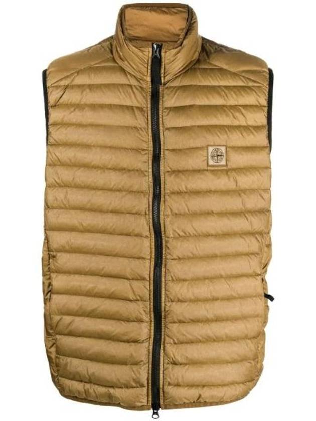 Loom Woven Chambers Recycled Nylon Down Padding Vest Brown - STONE ISLAND - BALAAN 1