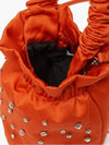 Crystal embossed satin top bucket bag orange A4415 317 - GANNI - BALAAN 3