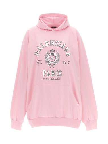 College Logo Hoodie Pink - BALENCIAGA - BALAAN 1