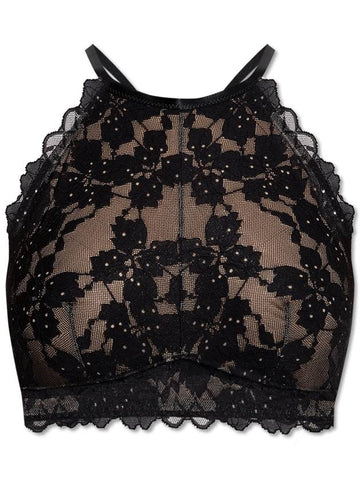 Hanro Lace Top, Women's, Black - HANRO - BALAAN 1