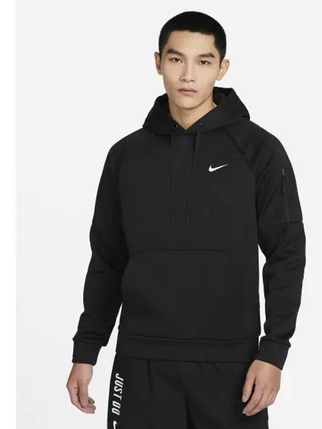 Therma Fit Pullover Fitness Hoodie M Black White DQ4835 010 - NIKE - BALAAN 1