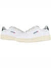 Men's Medalist Leather Low Top Sneakers White Green - AUTRY - BALAAN 2