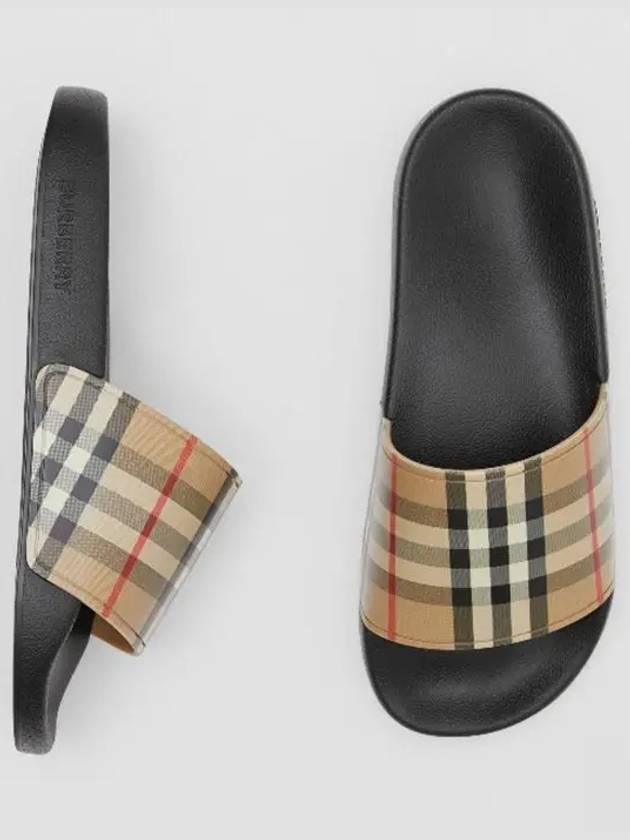 Vintage Check Slippers Beige - BURBERRY - BALAAN 5