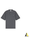 Bold Fox Head Patch Oversized Polo Shirt Grey - MAISON KITSUNE - BALAAN 2