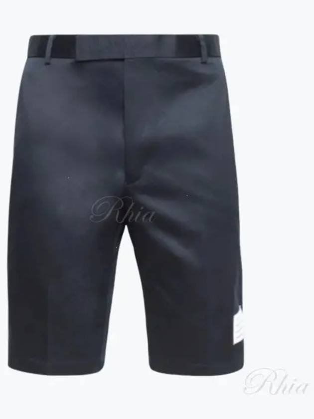 Unconstructed Chino Cotton Twill Shorts Navy - THOM BROWNE - BALAAN 2