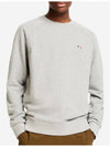 Tricolor Fox Patch Sweatshirt Gray Melange - MAISON KITSUNE - BALAAN 4