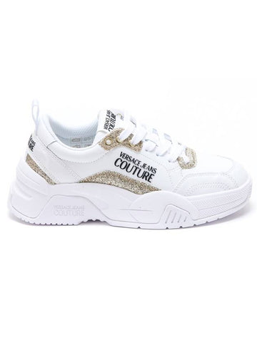 Jeans Couture Stargaze Low Top Sneakers White - VERSACE - BALAAN 1