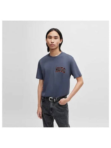 HUGO Varsity Logo Short Sleeve T Shirt Regular Fit 50515067 462 - HUGO BOSS - BALAAN 1