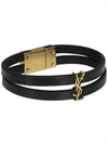 Cassandre Double Strand Bracelet Black - SAINT LAURENT - BALAAN 2