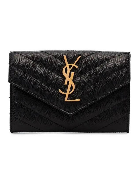 Women s Matelasse Envelope Card Wallet 414404 BOW011 000 - SAINT LAURENT - BALAAN 1