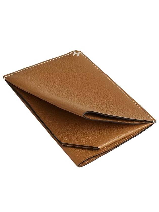 H Sellier Card Wallet Evercolor Gold - HERMES - BALAAN 4