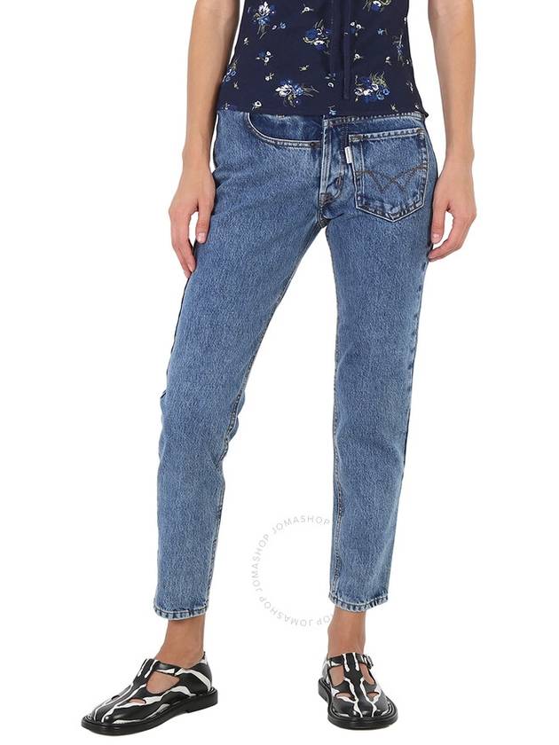 Filles A Papa Ladies Pants Light Blue Twisted 7, 8 Slim Jeans, Waist Size 24" - FILLES A PAPA - BALAAN 1