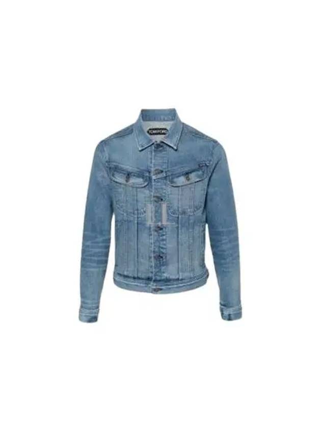 Logo Patch Denim Jacket Blue - TOM FORD - BALAAN 2