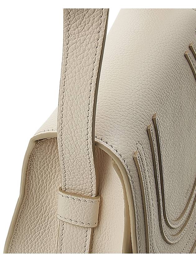 Marcie Saddle Small Grained Leather Cross Bag Ivory - CHLOE - BALAAN 8