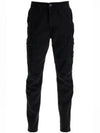 Compass Badge Cargo Straight Pants Black - STONE ISLAND - BALAAN 2