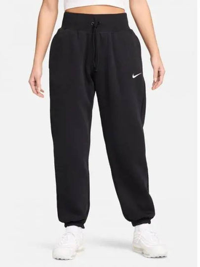 Phoenix Fleece High Waist Track Pants Black - NIKE - BALAAN 2